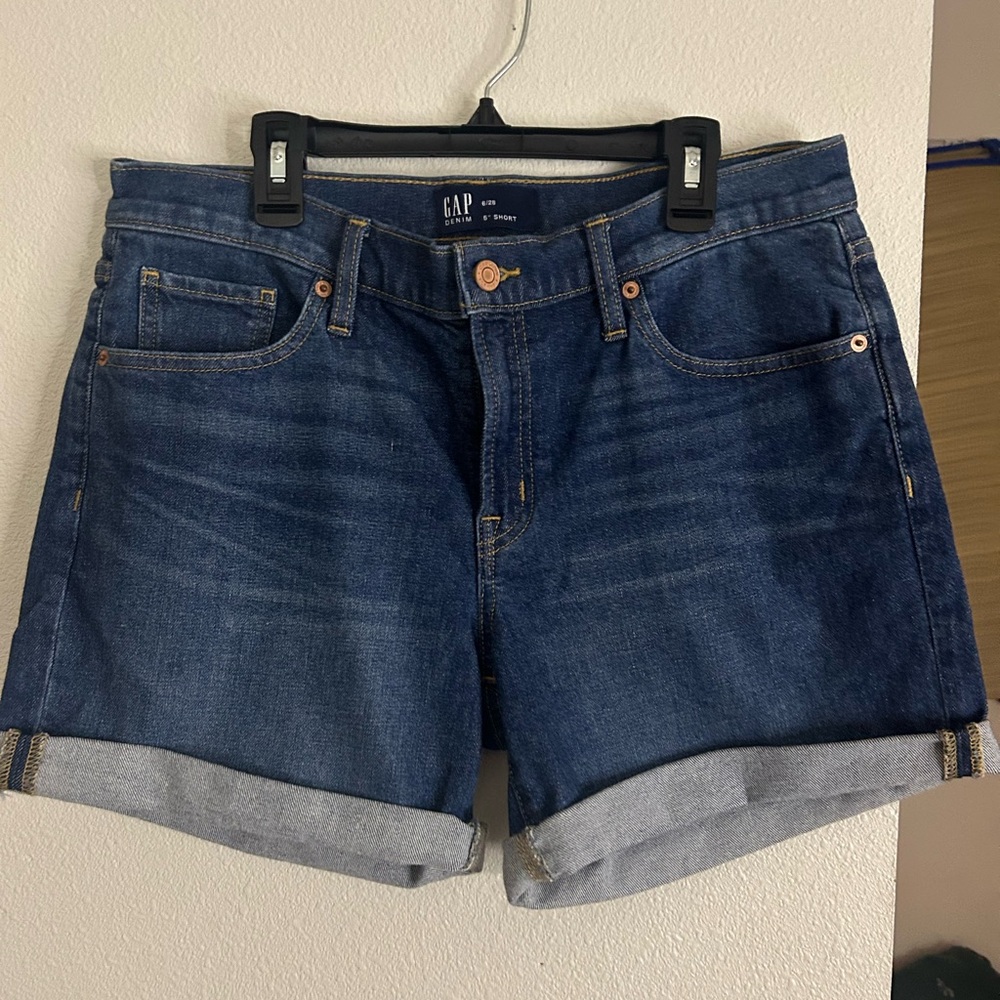 GAP Women's Dark Blue Jean Shorts